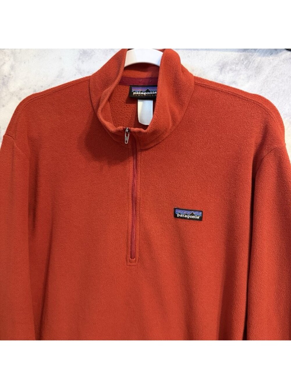 Patagonia Synchilla 1/2 Zip Sweater Mens Large L Red Outdoor Lightweight